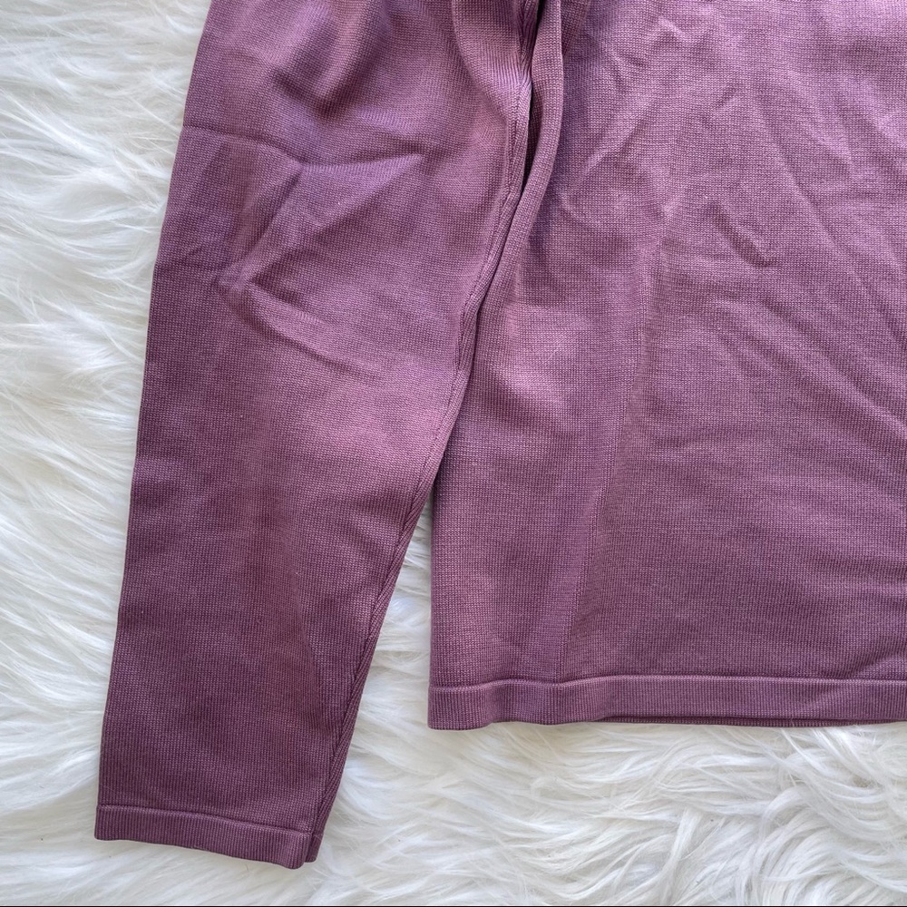 Pendleton Mauve Mock Turtleneck Silk Sweater Top - image 2